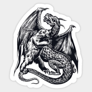 Bear Vs Dragon Sticker